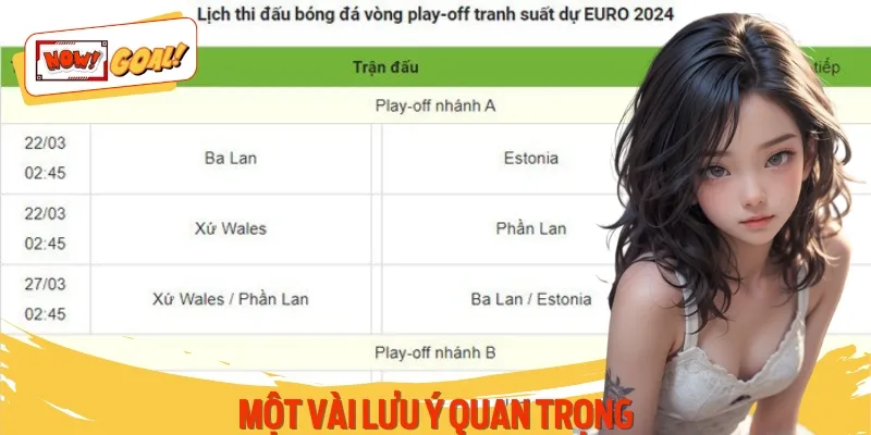 Những lưu ý quan trọng cần ghi nhớ khi người dùng truy cập Nowgoal