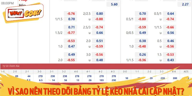 Vì sao anh em nên theo dõi bảng tỷ lệ kèo nhà cái cập nhật?